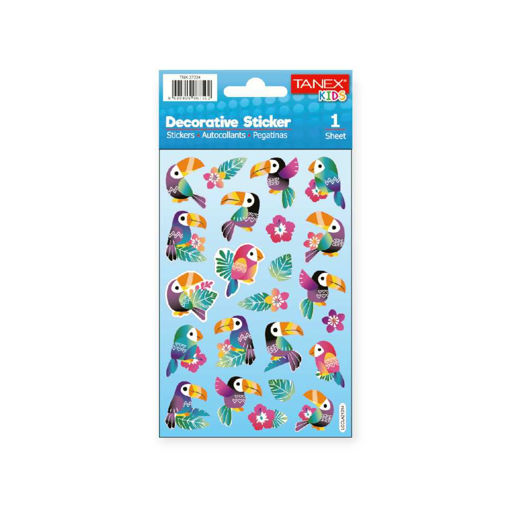 Picture of TANEX KIDS DECORATIVE TROPICAL BIRDS STICKERS